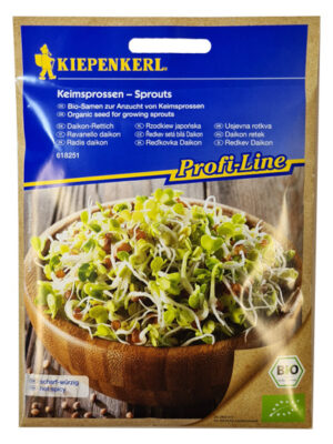 Semeno na klíčky Reďkovka Daikon BN, 75g BIO Microgreens