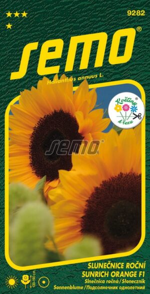 Slnečnica ročná SM Sunrich Orange F1 žlto -oranžová, v.130-190cm, 15s.