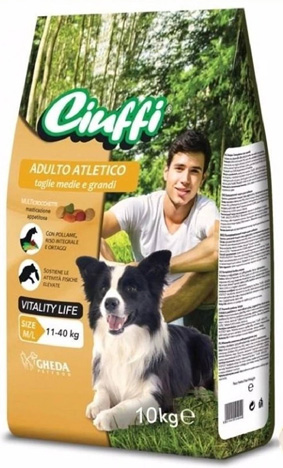 Ciuffi  Atletico Complete 10kg krmivo pre psov