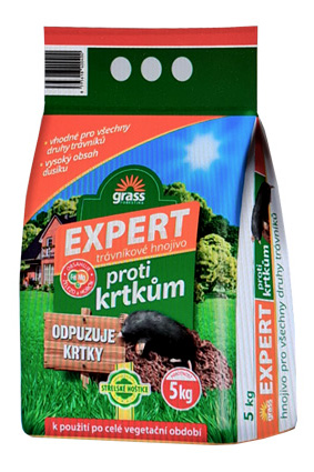 EXPERT 5kg trávnikové hnojivo s odpuzujúcim účinkom proti krtom