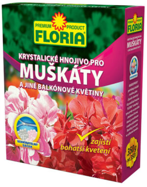 Floria Muškáty a balkónové kvety 350g kryštalické hnojivo