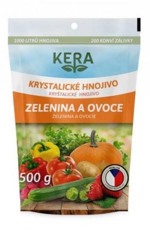 Krištalické hnojojivo Zelenina a ovocie 500g s mikroprvkami, Kera