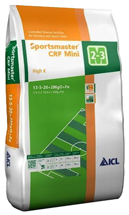 Hnojivo letné a jesenné na trávnik 25kg Športsmaster Stress control Hik ICL CRF Mini 10-6-21, dlhodobé