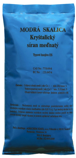 Síran meďnatý 1 kg (Modrá skalica) CUSO4 . 5H2O