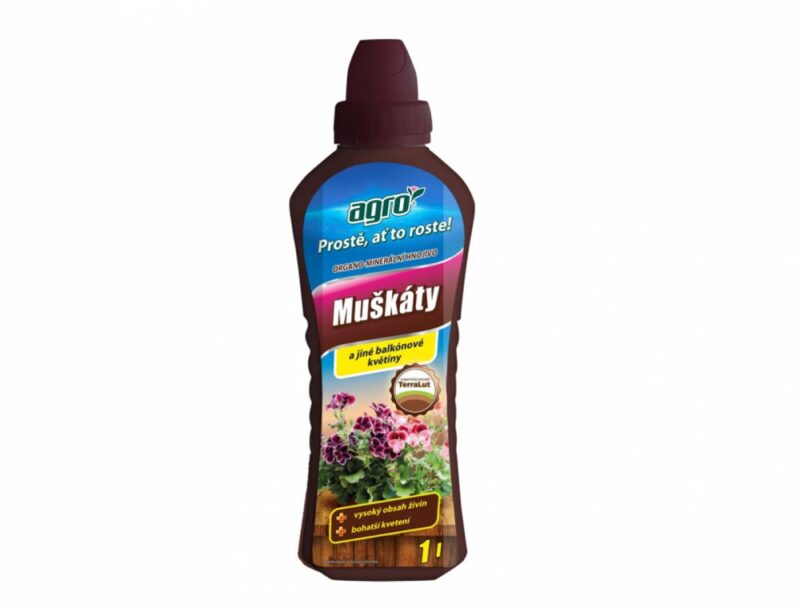 Agro OM Muškáty 1L kvapalné hnojivo CS