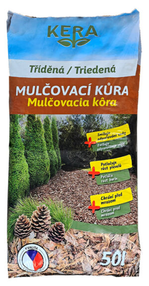 Drvená mulčovacia kôra 50 l Kera mix smrek, jedľa