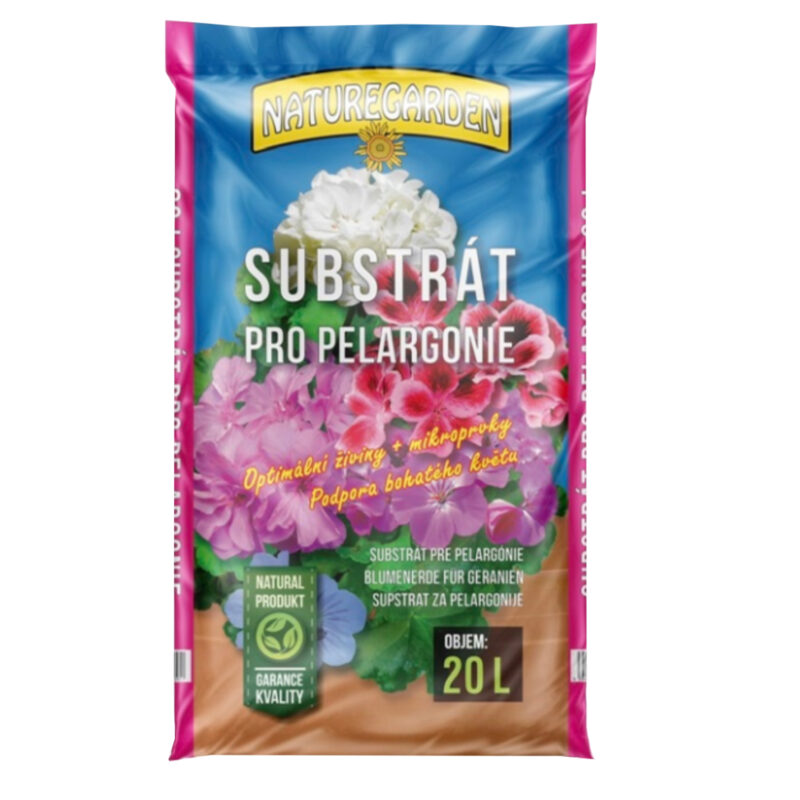 Substrát Naturgarden pre pelargónie 20L s fosfátovým sklom