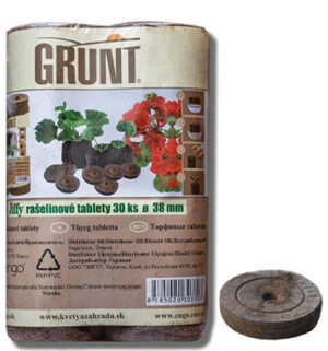Jiffy Grunt 38mm, balenie 30ks rašelininové tabletky
