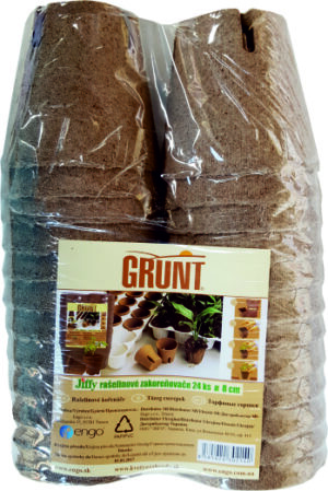 Jiffy Grunt 24ks/6cm rašelinové črepníky okrúhle