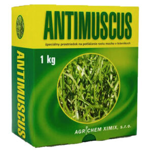 Antimuscus 1 kg hnojivo proti machu v trávniku (N-8% Fe-14,5%, S-18%)