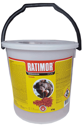 Ratimor granule 4 kg vedro, otrava na myši a potkany