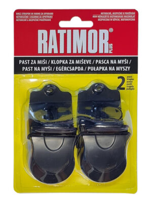 Ratimor  pasca plastová na myši 2ks, so zásobníkom na nástrahu