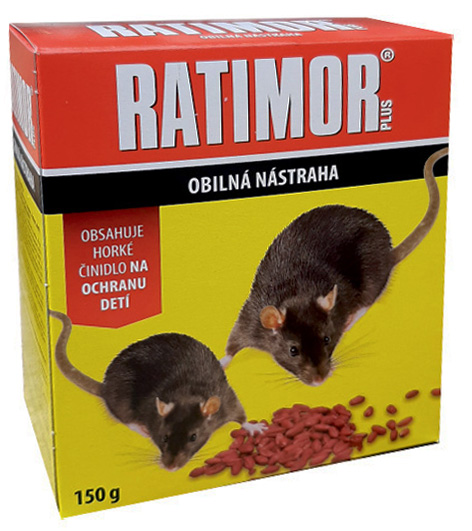 Ratimor zrno 150g otrava na myši 29ppm bromadiolon