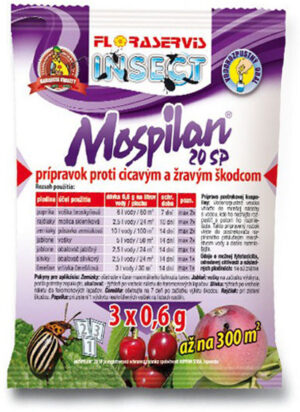 Mospilan 20SP 3x0,6g -i pásavka, vošky, piliarky, molice, húsenice, nosániky