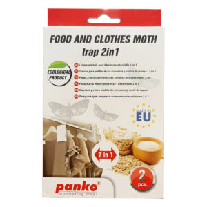 Monitorovací lepiaci domček 2ks na potravinové a šatové mole 2v1