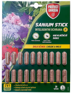Sanium Stick 2v1 - insekticíd + hnojivo, 20ks tyčiniek, proti voškám a moliciam, Floraservis