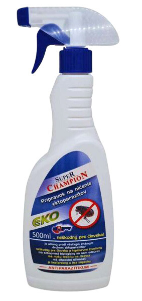 Super champion Z 500ml Rozprašovač - ničí blchy, vši, ploštice, švehly, roztoče na zvieratách