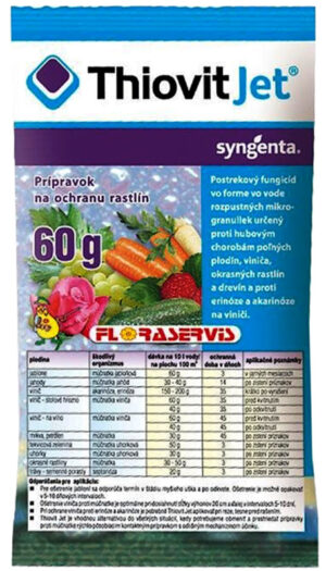 Thiovit 60g Floraservis na múčnatku, erinózu a akarinózu