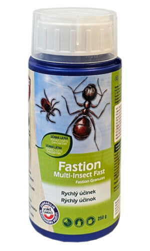 Fastion Multi 250g granule s prírodnou látkou- pyrethrínom Protect home proti kliešťom aj mravcom a švábom, blchám, vyhubí celé mravenisko