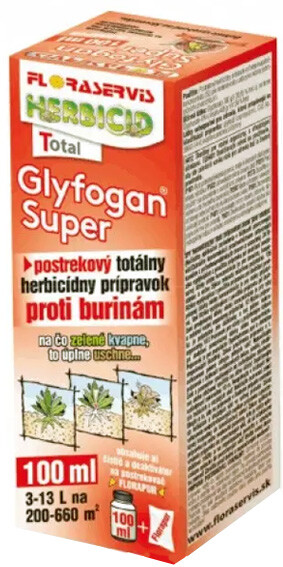 Glyfogan Super 100ml - totálny herbicíd, Floraservis