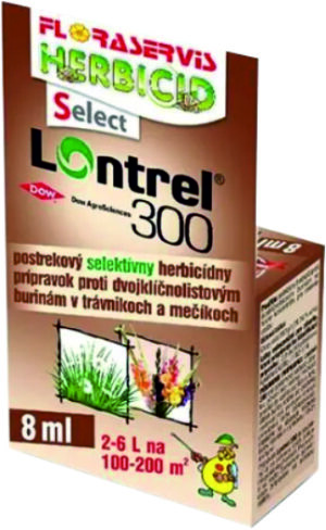 Lontrel 300 8ml -na 2-klíčnolistové buriny v trávniku a obilí, Floraservis