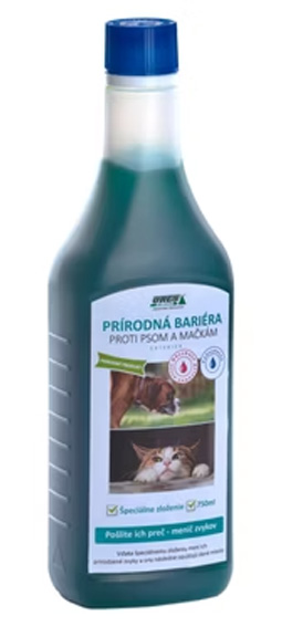 Prírodná bariéra 750ml proti psom a mačkám vodoodolná - zelený gél