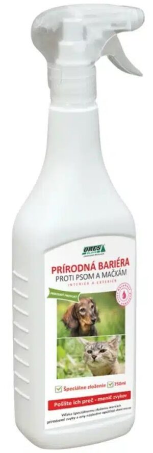 Prírodná bariéra 750ml rozprašovač -odpudzovač psov a mačiek