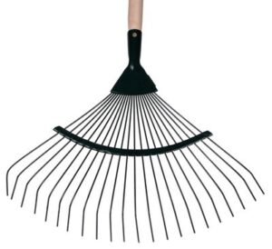 Hrable švédske 430mm kovové, guľaté prsty, s násadou