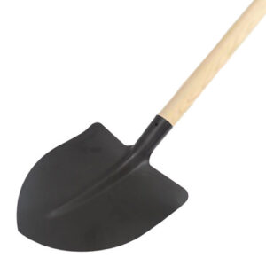 Lopata oceľová  špicatá s rovnou násadou, čierny lak