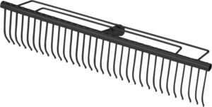 Hrable trávnikové, 60cm šírka, tvrdené oceľové zuby, bez násady, Meister