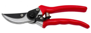 Nožnice záhradné Bypass zastrihovacie Conmetall nepriľnavý povrch, červené