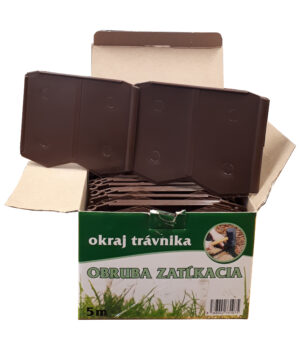 Plastový okraj trávnika tmavohnedý 15x12cm