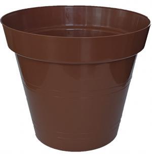 Kvetináč 26 cm hnedý plastový Besop