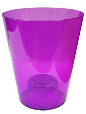 Kvetináč Vulcano orchidea 13cm transparent fialový plastový obal
