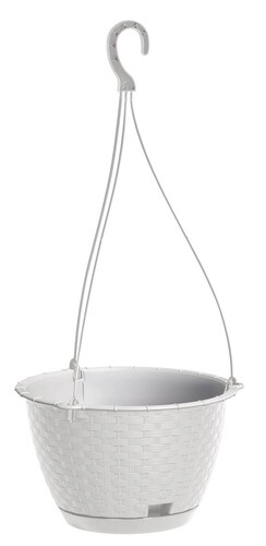 Kvetináč visiaci RATOLLA Round 24cm biely