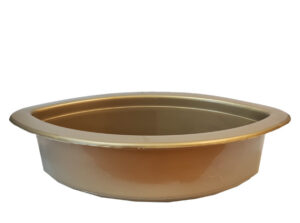 Misa lodička 24cm zlatá aranžovacia plastová