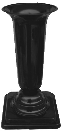 Váza Dama stojaca čierna plastová š.13/v.28cm
