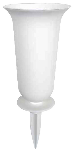 Váza zapichovacia Dama I.biela plastová š.13/v.33cm