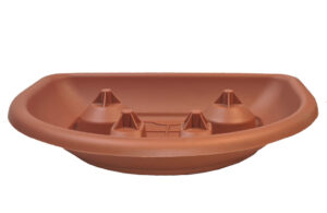 Cuzco SV 45cm tehlová pologuľatá podložka pod kvetináč