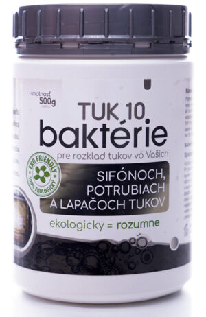TUK 10. baktérie na rozklad tukov v sifónoch, potrubiach, lapačoch t. 500g