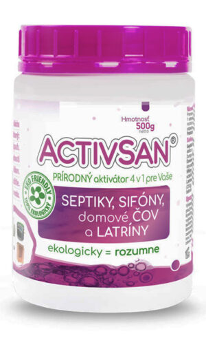 Activsan Univerzál 500g - prírodný aktivátor, baktérie Septik, Sifón, ČOV, Latrína