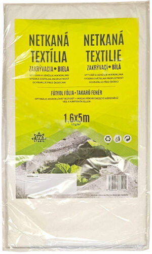 Netkaná textília biela 1,6x5m