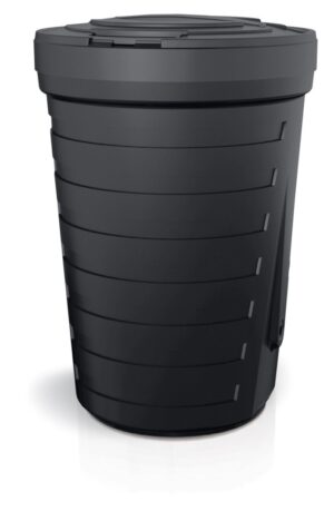 Nádoba Raincan 210L čierna s vekom - sud na dažďovú vodu, plast