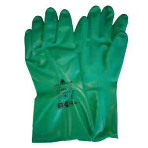 Rukavice Nitril.zelené 30cm.č.10, na prácu s chemik.a rozpúšť.