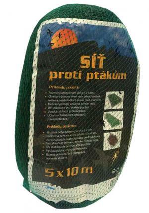 Sieť 5x10m ochrana proti vtákom zelená