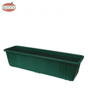 Truhlík s dezénom 50 cm zelený plastový Plasty-Ko