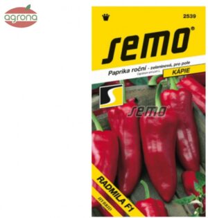 Paprika rýchlená SM Radmila F1 červená pravá kápia, aj na pole