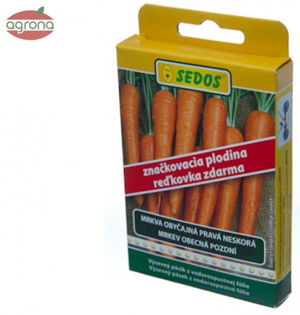 Výsevný pásik Mrkva neskora Rubína+reďkovka 10m 500+60s