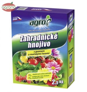 Agro Hnojivo Záhradnícke 2,5kg/210 P CS s guanom a mors.riasami