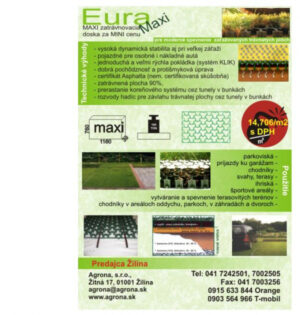 Zatrávňovacie dosky EuraMaxi 1160x760x38mm